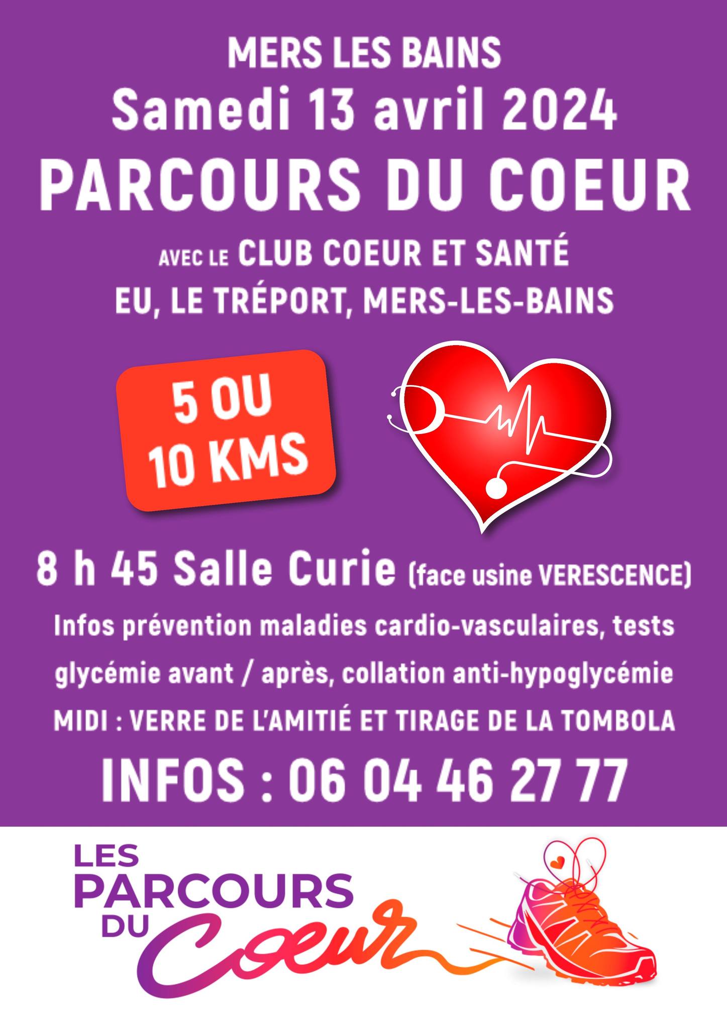 PARCOURS DU COEUR 13 AVRIL 2024 A MERS LES BAINS