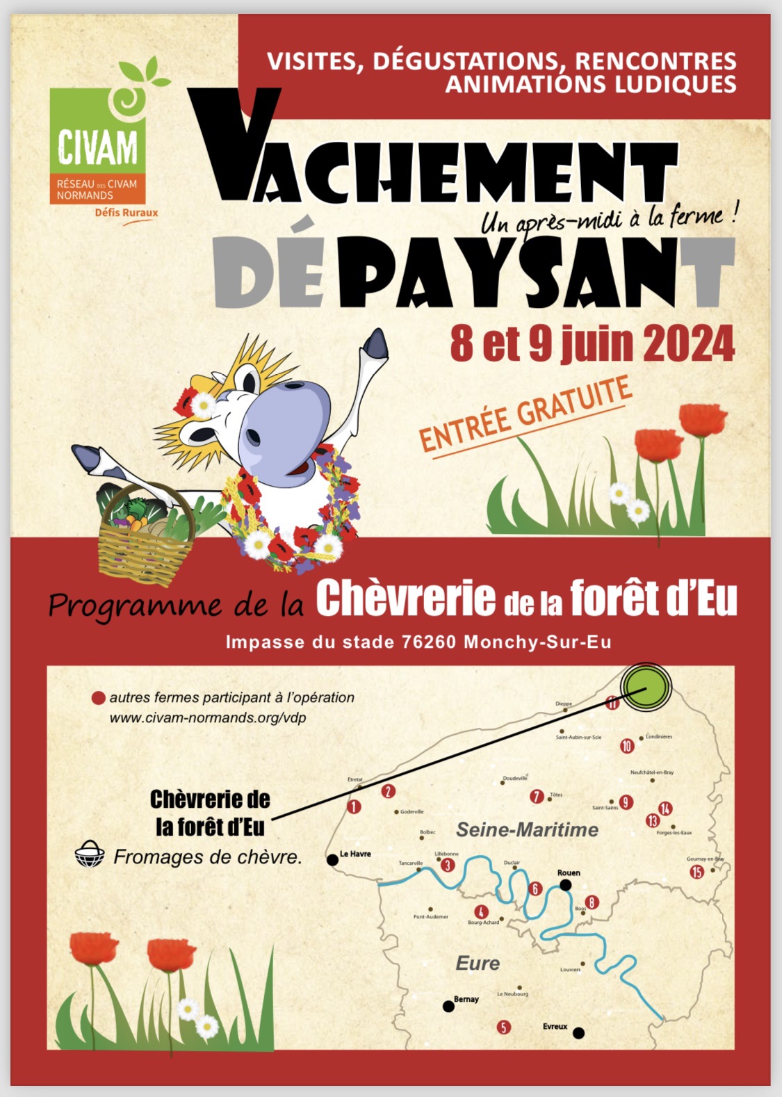 Visites, dégustations, rencontres à la Chèvrerie de la Forêt d’Eu – 8 et 9 juin 2024