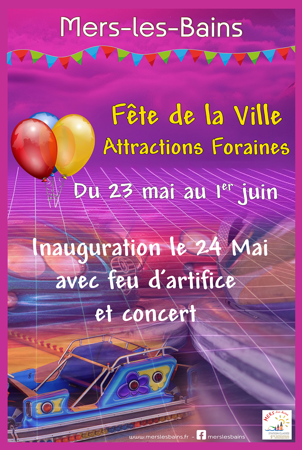 Prochainement : Fête de la ville à MERS LES BAINS du 23 mai au 1er Juin.