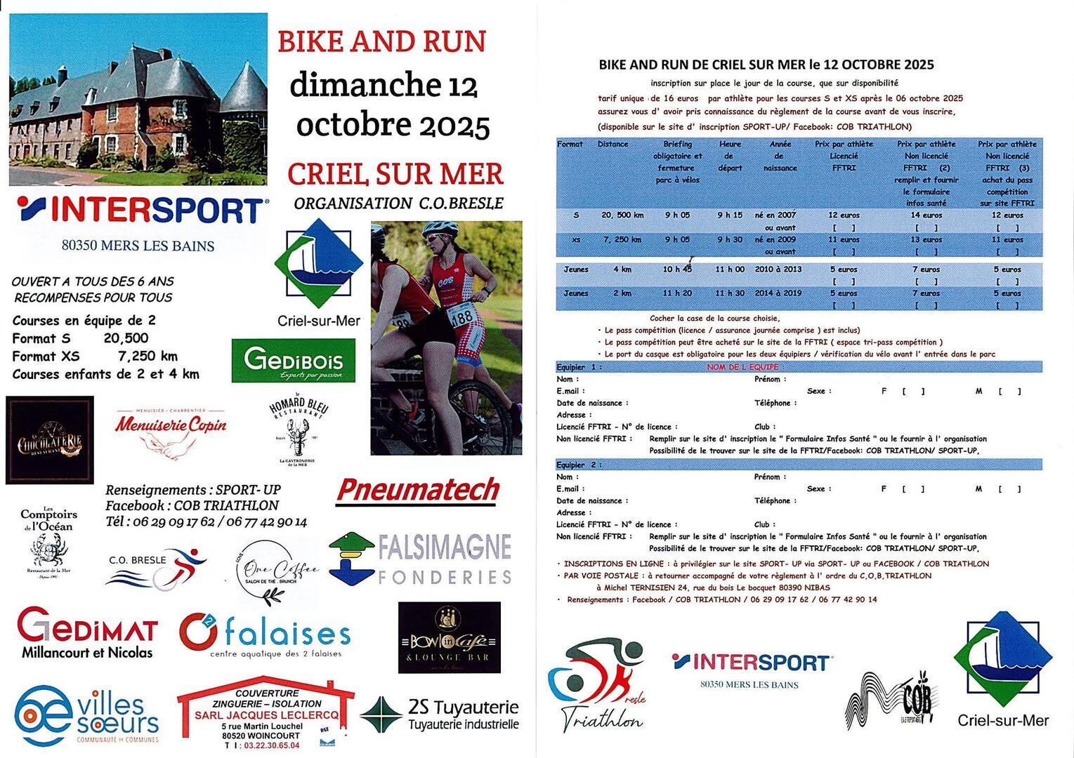 BIKE AND RUN – CRIEL SUR MER – 12 OCTOBRE 2025