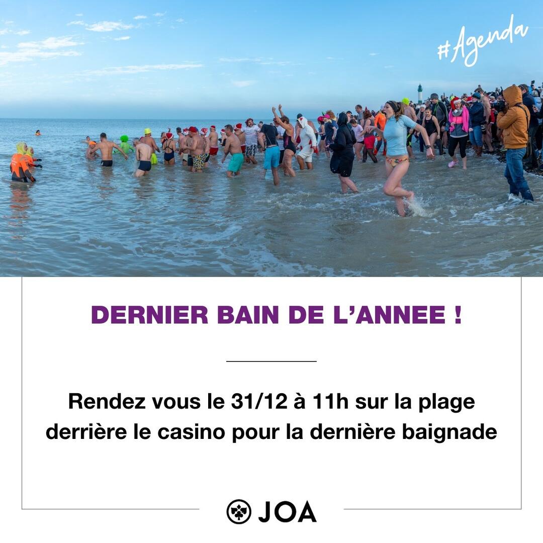 Dernier bain de l&rsquo;année au Tréport et Mers les Bains