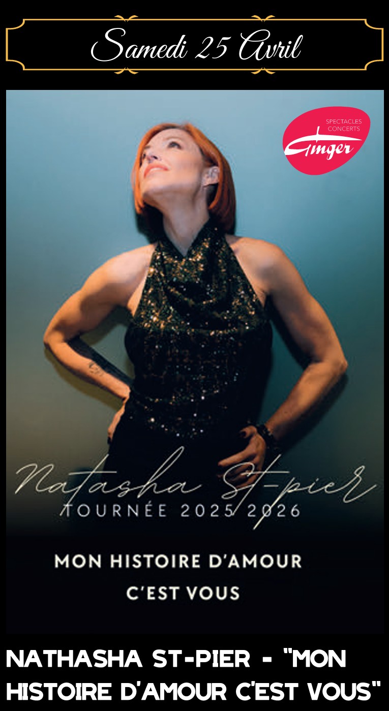 La chanteuse canadienne Natasha St-Pier se produira au Pavillon des Bains, à Mers-les-Bains, le samedi 25 avril à 20H30!